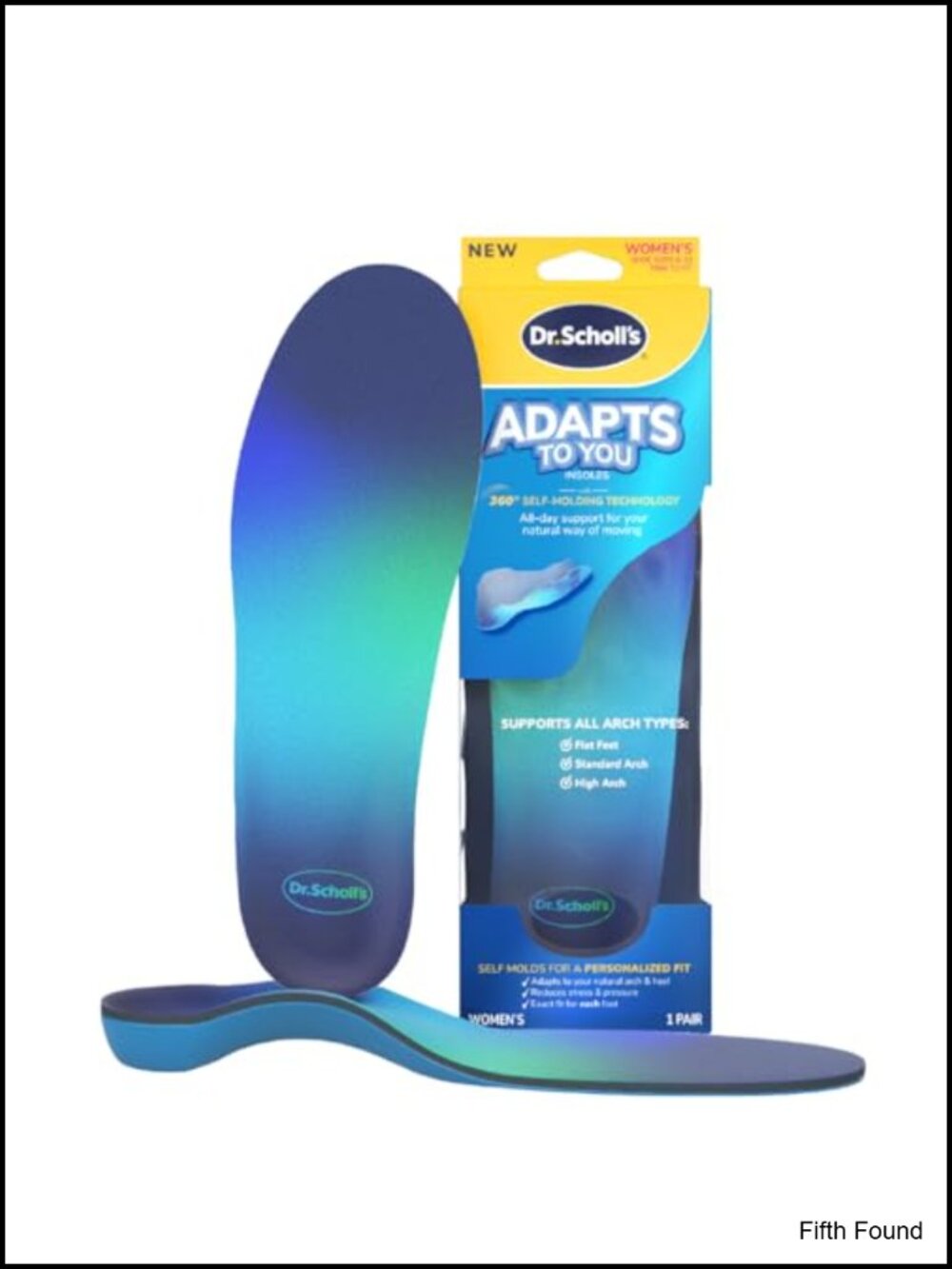 Self-Molding Foam Insoles Arch Support Shock Absorbing Flexible